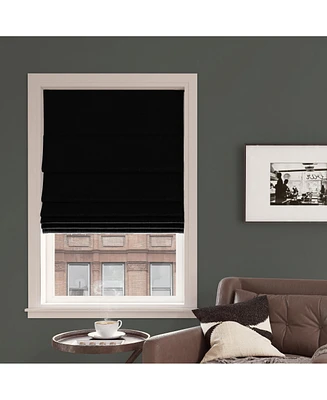 Sun Zero Pryer Textured 100% Blackout Cordless Roman Shade