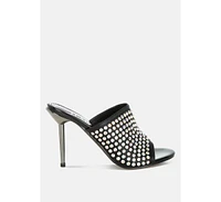 Farasha Ab Rhinestone Slip-On Stiletto Heels