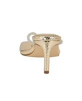 Guess Women's Mayan Rhinestone Thong Kitten Heel Sandals