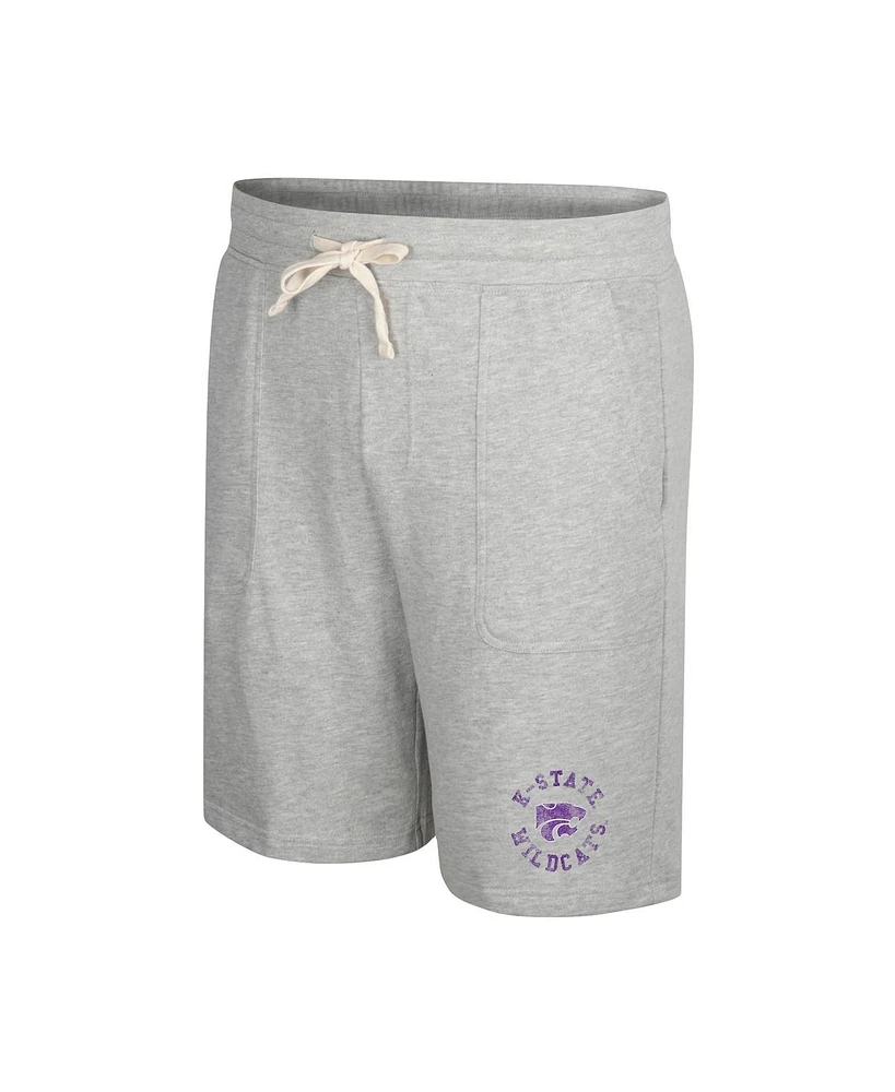 Colosseum Men's Heather Gray Kansas State Wildcats Love To Hear This Terry Shorts