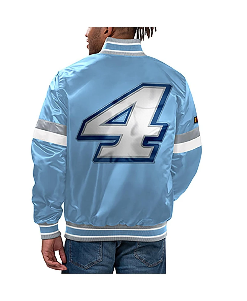 Starter Men's Light Blue Kevin Harvick Home Game Full-Snap Varsity Jacket