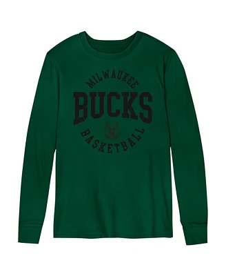 Outerstuff Preschool Hunter Green Milwaukee Bucks Around The Block Long Sleeve T-Shirt