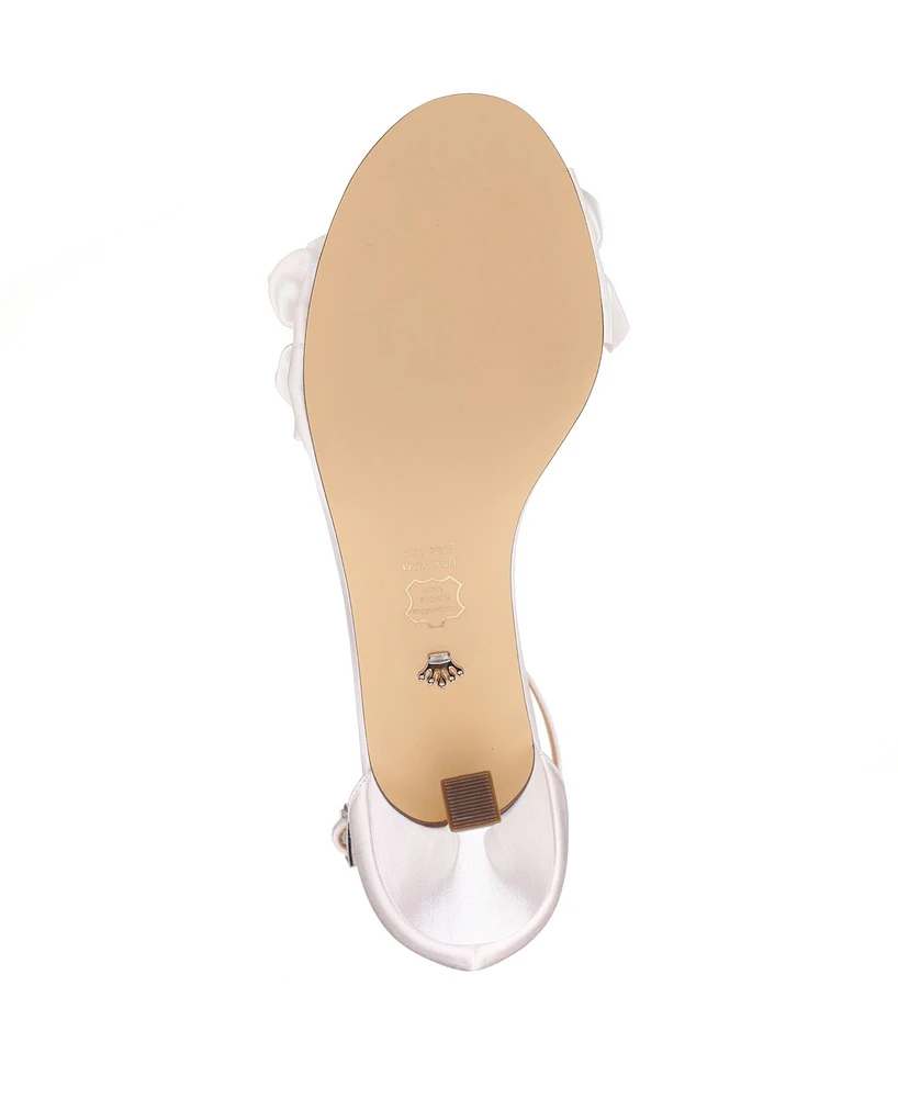 Nina Women's Lisa Mid Heel with Ruffle Sandal