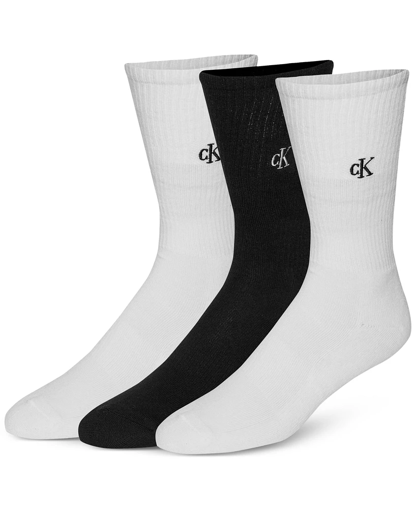 Calvin Klein Men's Cushioned Crew Socks, 3-Pack