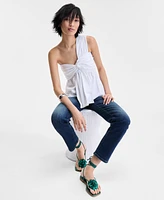 I.n.c. International Concepts Women's Asymmetric One-Shoulder Twist-Front Top, Exclusively at Macy's