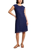 Jones New York Women's Medallion Lace Swing Knee Length Dress