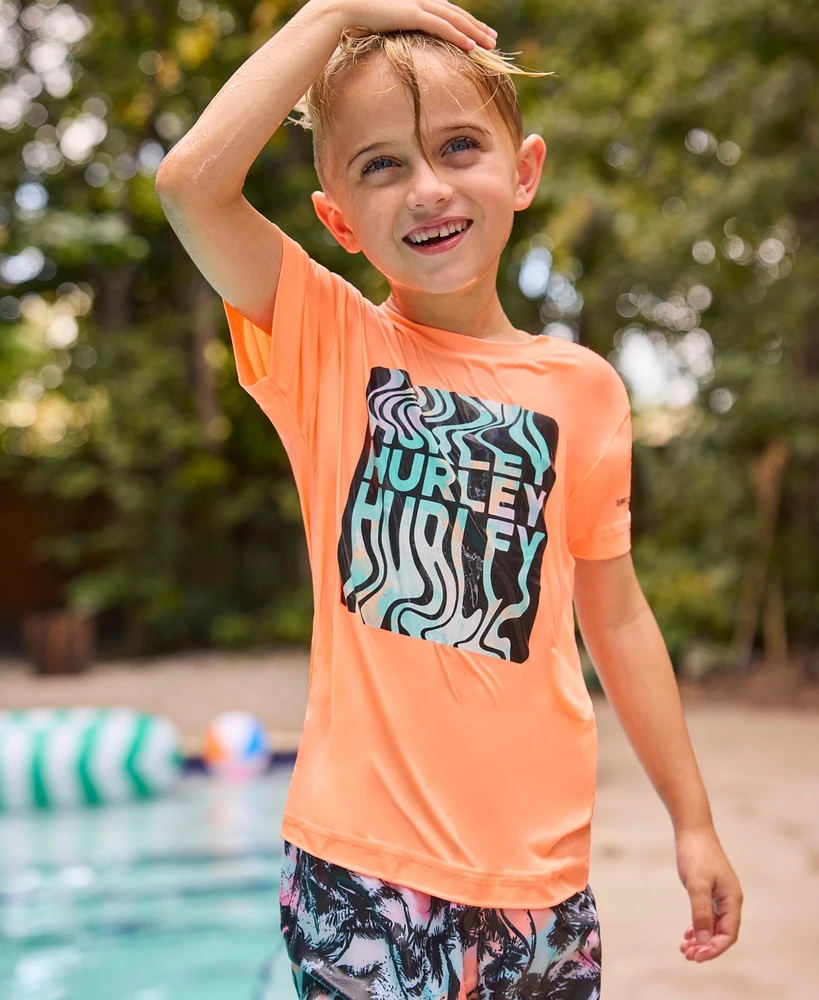 Hurley Little Boys Palm Beach Swim Top & Shorts, 2 Piece Set
