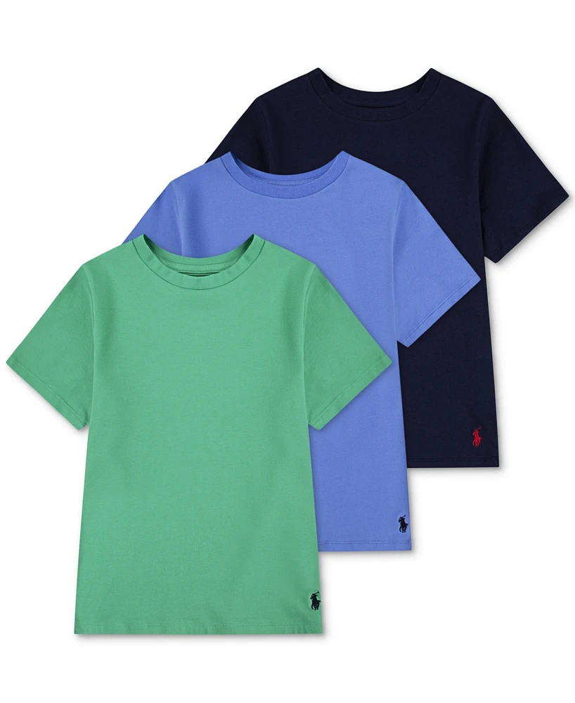 Polo Ralph Lauren Big Boys Crewneck Undershirts, 3 Pack