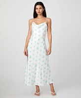 French Connection Women's Anna Fleur Satin Cowlneck Dress