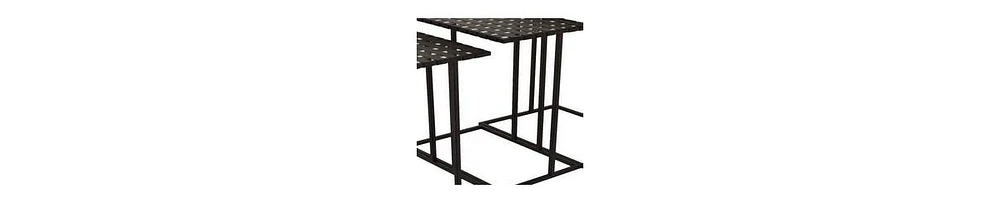 Rectangular Mesh Top Plant Stands, Set of 3 – Sturdy Metal Frame