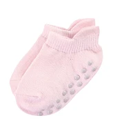 Touched by Nature Baby Girls Safe Step Organic Cotton Socks with Non Skid Soles