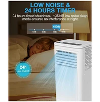 Cowsar Portable Air Conditioner, 10000 Btu for Room up to 350 sq. ft, Portable Ac with Dehumidifier & Fan, 2 Fan Speeds, 24H Timer, Remote Control, En