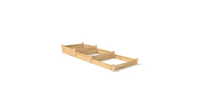4 ft x 12 ft Cedar Wood 3 Tier Raised Garden Bed