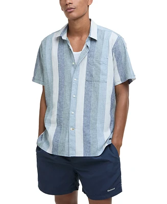 Barbour Men's Portwell Linen Summer-Fit Stripe Button-Down Shirt