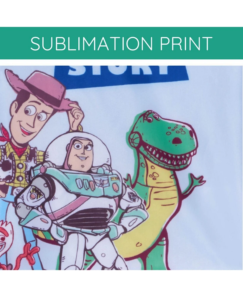 Toy Story Toddler Boys Disney Pixar Pullover Rash Guard and Swim Trunks Outfit Set