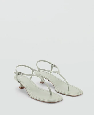Mango Women's Kitten Heel Strap Sandals