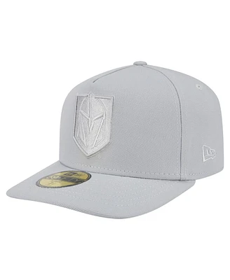 New Era Men's Gray Vegas Golden Knights Color Pack A-Frame 59FIFTY Fitted Hat