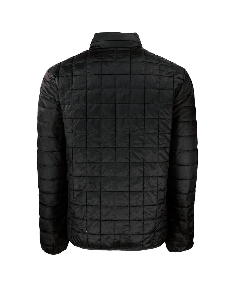 Cutter & Buck Men's Black Buffalo Bills Rainier PrimaLoft Eco Insulated Full-Zip Puffer Jacket