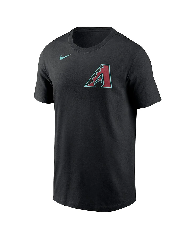 Nike Men's Corbin Burnes Black Arizona Diamondbacks Fuse Name Number T-Shirt