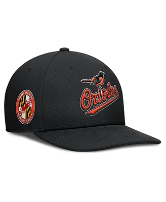 Nike Men's Black Baltimore Orioles Pro Performance Snapback Hat