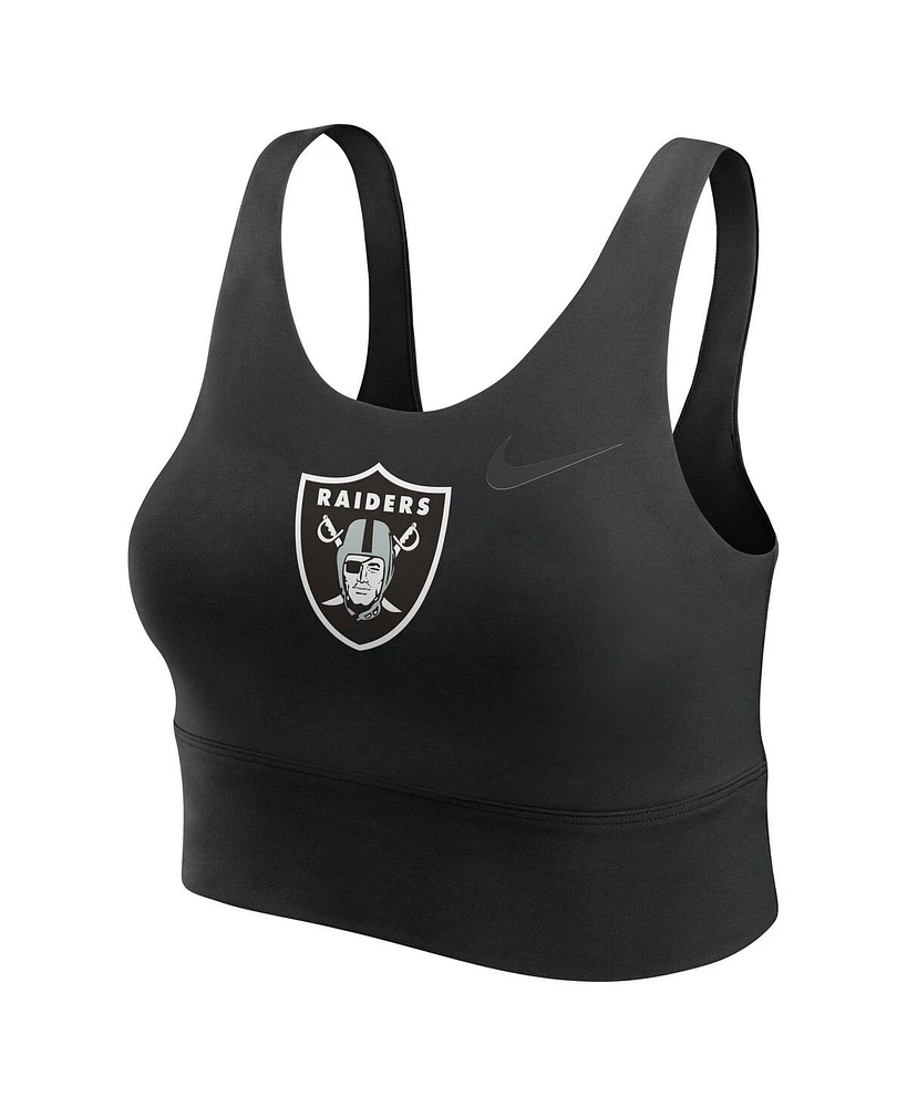 Nike Women's Black Las Vegas Raiders Performance Longline Sports Bra