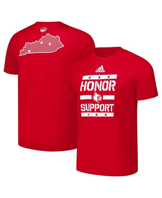 Adidas Men's Red Louisville Cardinals Honor Support Pre-Game T-Shirt