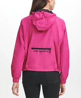 Karl Lagerfeld Paris Women's Hooded Bomber