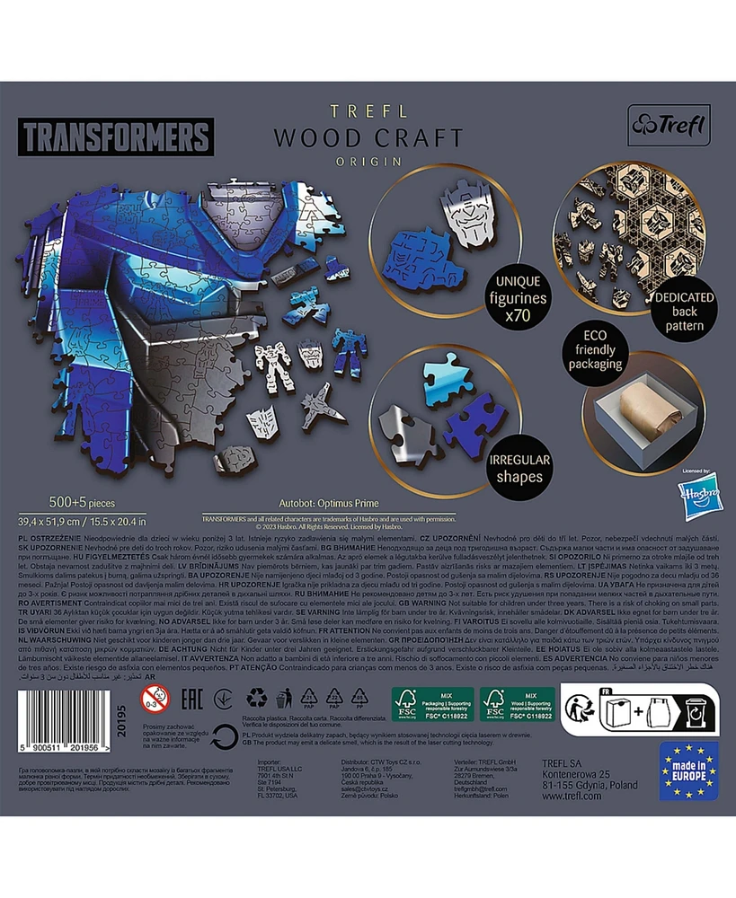 Trefl Wood Craft 500 +5 Piece Wooden Puzzle - Transformers