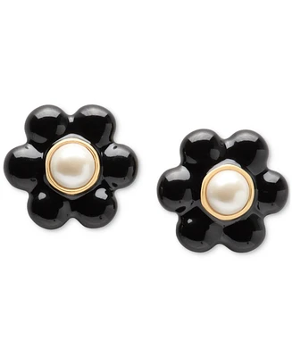 kate spade new york Gold-Tone Petal Puff Floral Stud Earrings