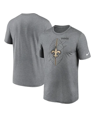 Nike Men's Heather Charcoal New Orleans Saints Legend Icon Performance T-Shirt