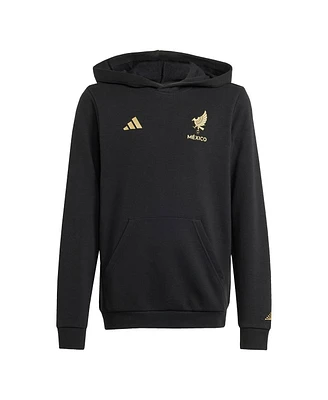 Adidas Big Boys and Girls Black Mexico National Team 2025 Third Jersey Dna Pullover Hoodie