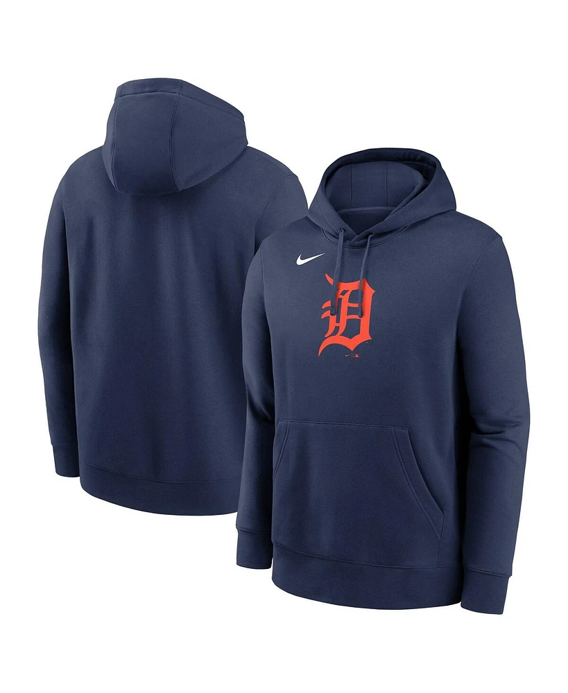 Nike Men's Navy Detroit Tigers Logo Club Fleece Pullover Hoodie