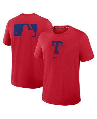 Nike Men's Red Texas Rangers Authentic Collection Early Work Tri-Blend Performance T-Shirt