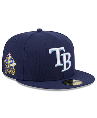 New Era Men's Navy Tampa Bay Rays 2025 Jackie Robinson Day 59FIFTY Fitted Hat