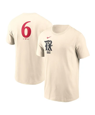 Nike Men's Josh Jung Natural Texas Rangers 2025 City Connect Fuse Name Number T-Shirt
