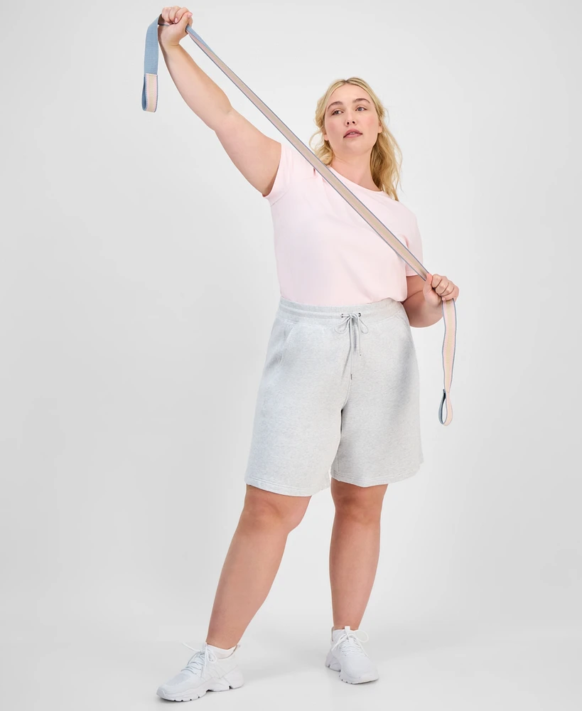 Id Ideology Plus Cotton-Blend Pull-On Bermuda Shorts, Exclusively at Macy's