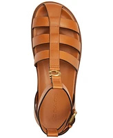 Coach Women's Sculpted C Leather Fisherman Sandals