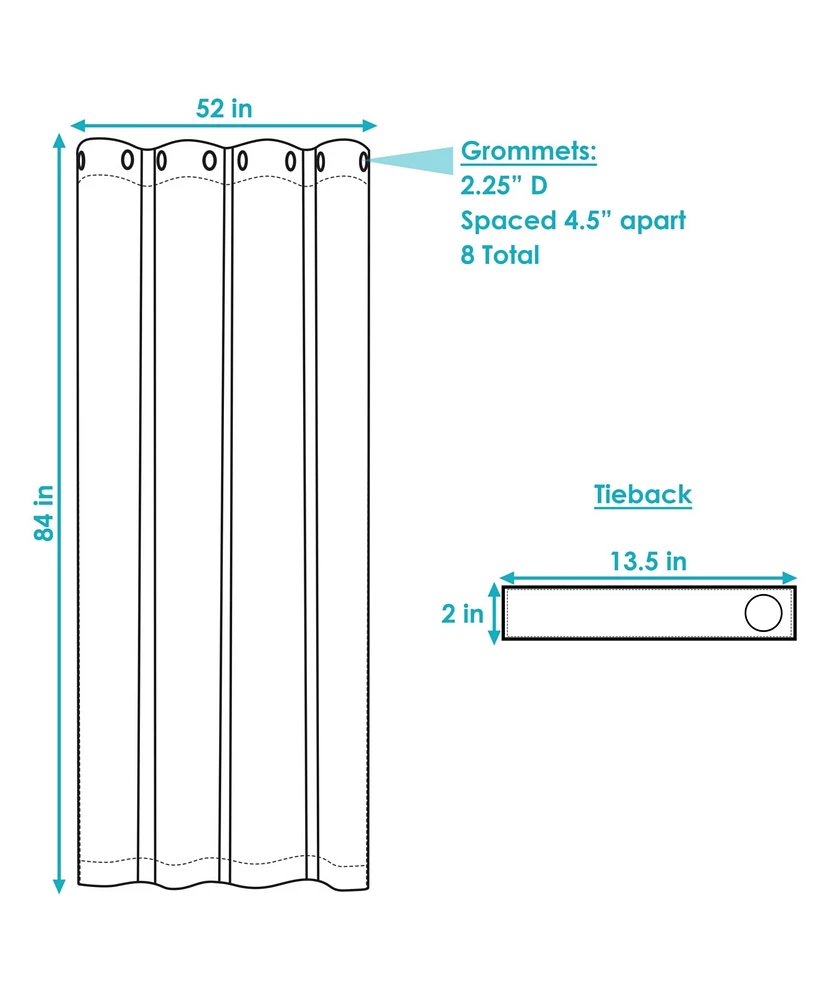 Room-Darkening Curtain Panel with Grommet Top - 52 x in