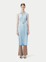 Gobi Cashmere Women's Sleeveless Silk Polo Dress
