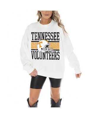 Gameday Couture Women's White Tennessee Volunteers Fair Catch Pullover Sweatshirt