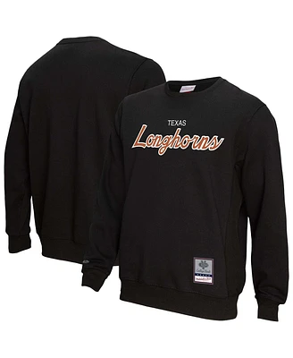 Mitchell & Ness Men's Black Texas Longhorns Elite Script Pullover Sweatshirt