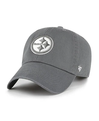 '47 Brand Women's Gray Pittsburgh Steelers Bright Side Clean Up Adjustable Hat