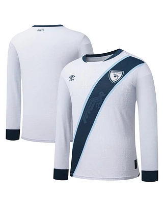 Umbro Men's White Guatemala National Team 2025 Home Replica Long Sleeve Jersey