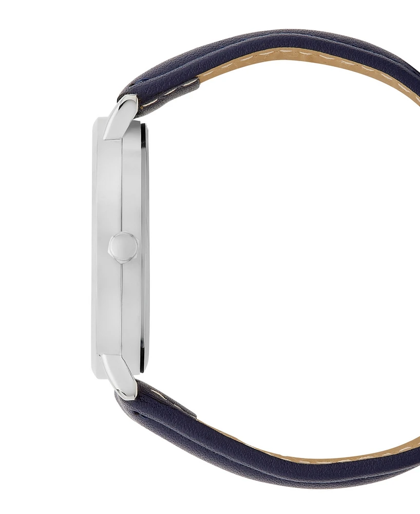 London Fog Unisex Millennium Blue Leather Watch, 40mm