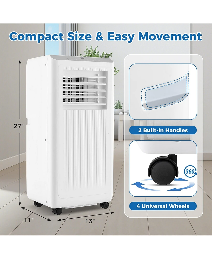 Gymax 8000 Btu Portable Air Conditioner 3 in 1 Ac Unit Fan & Dehumidifier for Rooms up to 250 Sq Ft