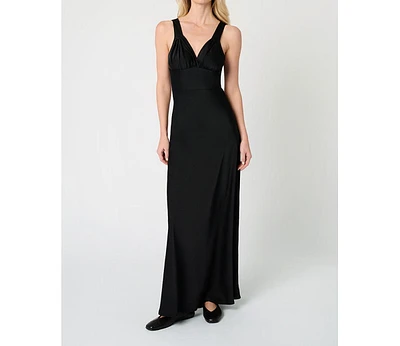 WeWoreWhat Women's Ruched Cup Slip Maxi Dress