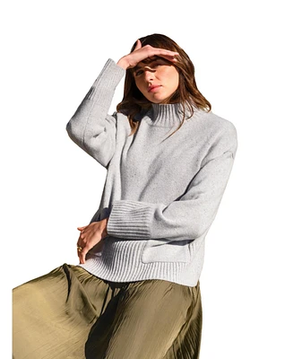 Celtic & Co. Women's Flecked Patch Pocket Sweater