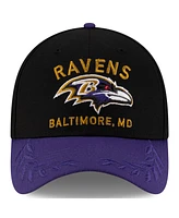 New Era Men's Black/Purple Baltimore Ravens 2025 Nfl Draft 39THIRTY Flex Hat
