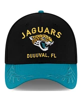 New Era Men's Black/Teal Jacksonville Jaguars 2025 Nfl Draft 39THIRTY Flex Hat