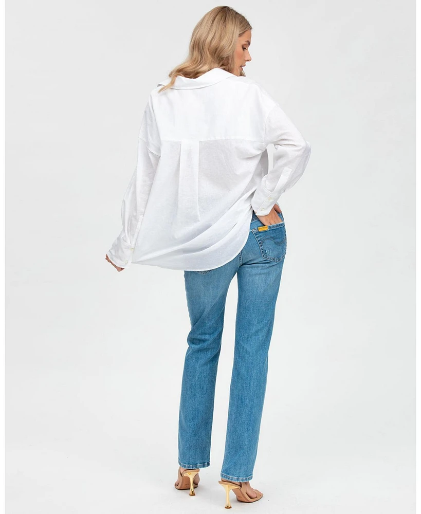 Maternity Extra Length Straight Jeans